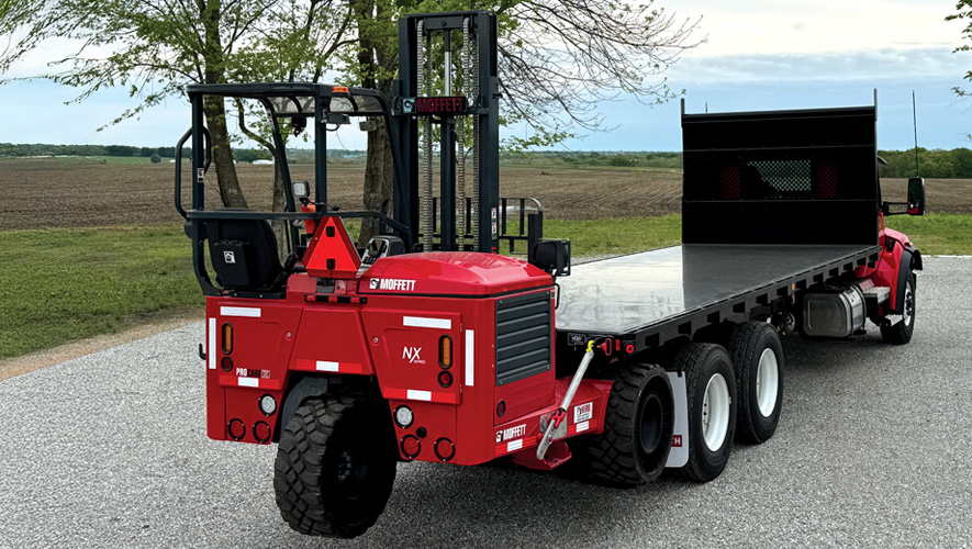 The Parkhurst Lumber truck body from a rear view