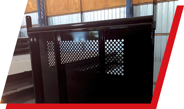 Close up of a steel bulkhead